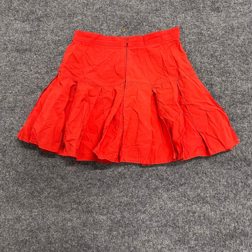 HEAD Skirt Womens Size 8 Red Pleated Nylon Athletic Tennis USA Made Vintage Flaw
